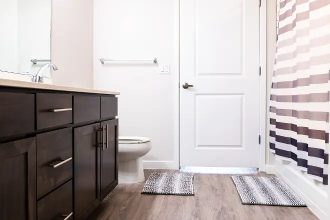 waterproof laminate flooring in a bathroom